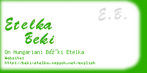 etelka beki business card